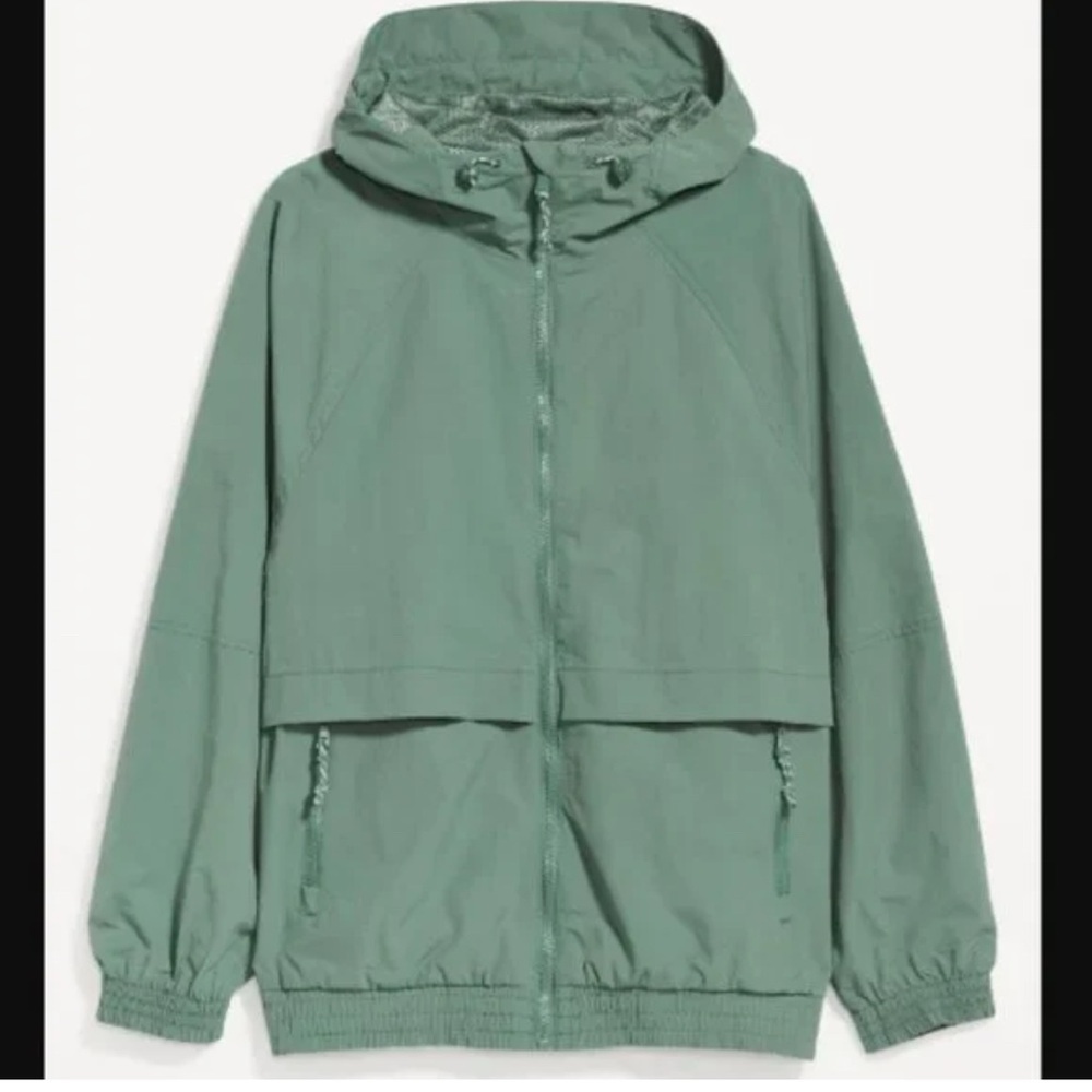 Old Navy women’s water resistant hooded performance zip Jacket size medium